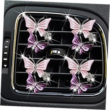 Maitech Car Air Fresheners Vent Clips for Women,4 Pcs Cute Dual 4Pcs Butterfly