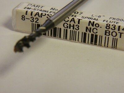 Greenfield EM-SS Spiral Flute 8-32 GH3 NC Bottom End Mill  84507 