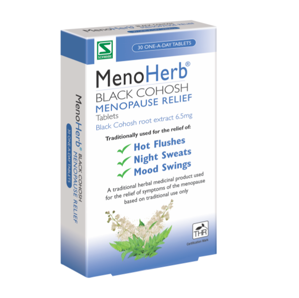 MenoHerb Black Cohosh Menopause Relief Tablets 30 One A Day Tablets