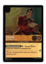GASTON 10/204 SUPER RARE COLD FOIL DISNEY LORCANA NM