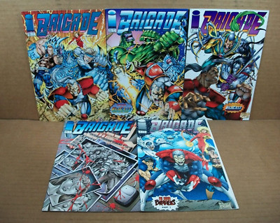 Lot of 5 ~ Brigade Vol. 1 - #10, 11, 12, 13 and Vol. 2 - #1 (Image Comics, 1994)