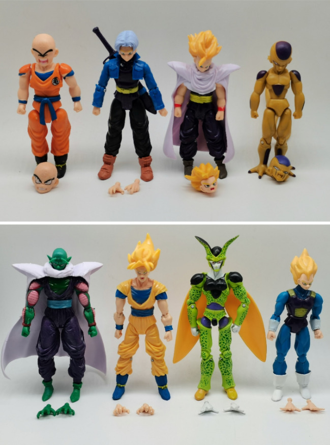 8pcs/lot Dragon Ball Anime Cartoon Goku Vegeta Dragon Buliding