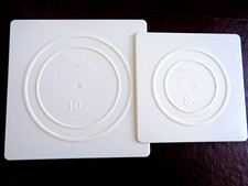 Wilton Decorator Preferred Cake Separator Plates Lot Set of 2 Square 8" and 10"