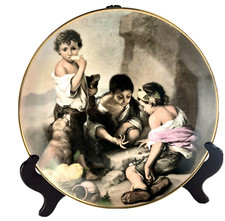 Vintage Bartolome Murillo Schumann Arzberg Germany Boys Plate Dice 12"