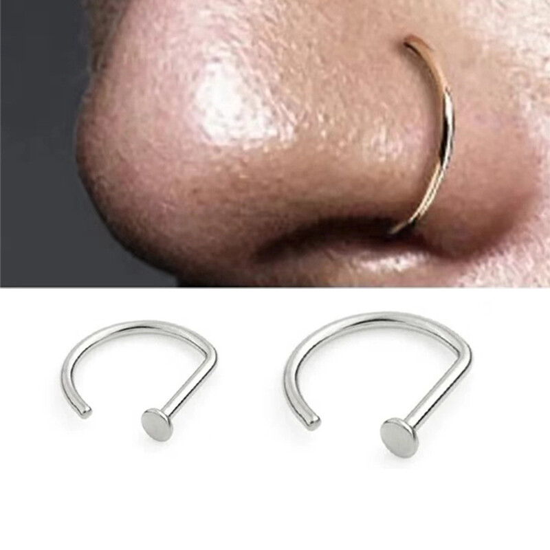 22g Nose Ring Titanium 39PCS 22G Stainless Steel Nose Nail Screw