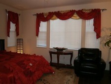 Royalty Custom Waterfall Window Valance Swags & Tails can fit any size of window