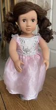 Our Generation Fashionable and Fun AMINA 18" Doll in Ball Dress ~Brown Hair/Eyes