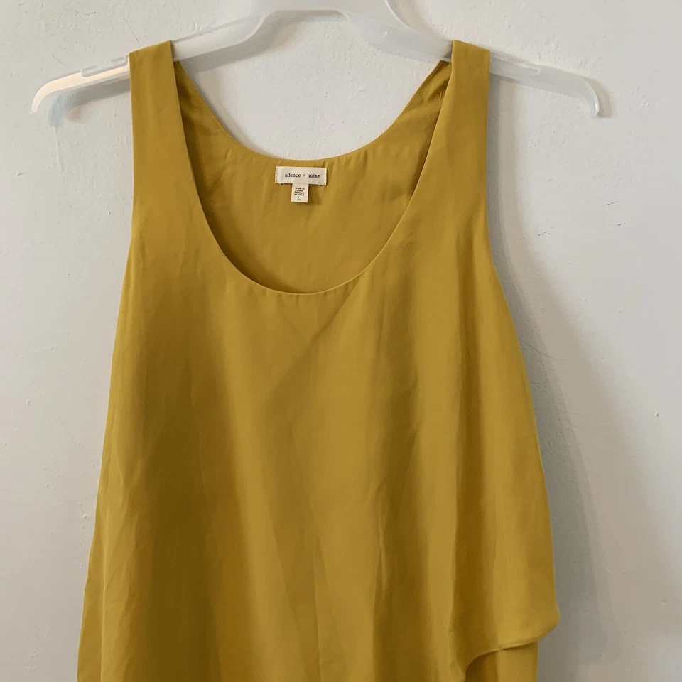 Туника спортивная Silence + Noise размер L желтая асимметричная многослойная осень - Изображение 3 из 4