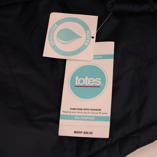 NWT Totes Women's Winter Coat, Fur Trim Hood, Navy sz XL Water Resistant - Picture 11 of 12