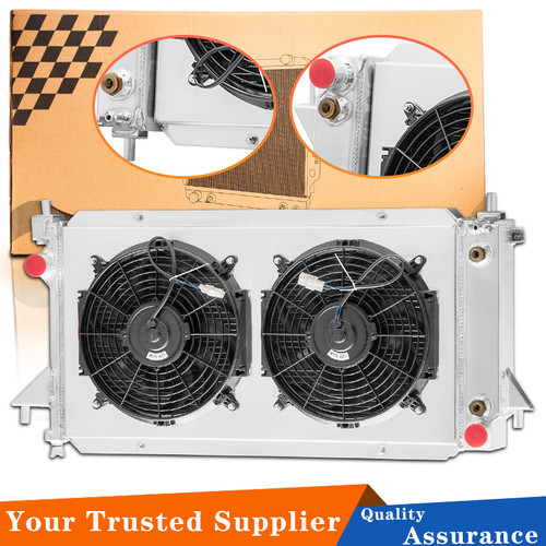 Aluminum 3-Rows Radiator Shroud Fan For 1996-07 Ford Taurus Mercury ...