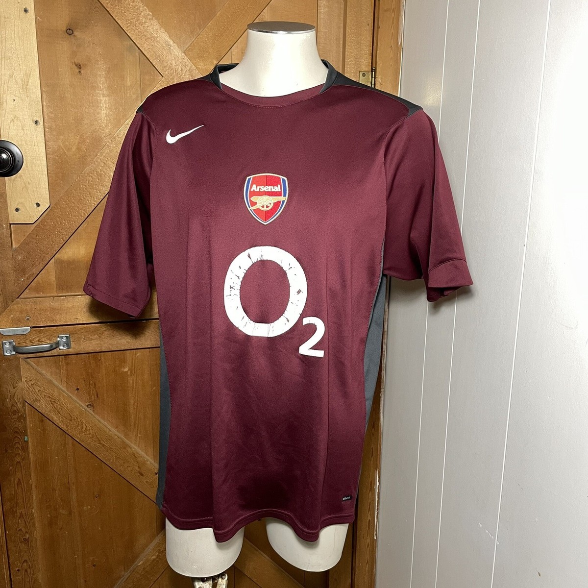 Nike Arsenal O2 Jersey Mens Measured Short Sleeve Futbol Soccer