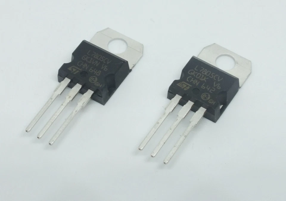 STMICROELECTRONICS Voltage Regulators - Pk of 2 - 7805, 7812, 7815, 7905, 7912, 7915 or LM317T