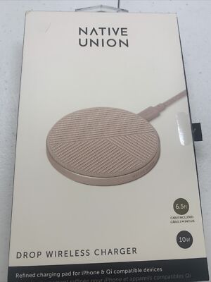 Native Union Drop - Wireless Charger [Qi Certified] 10W Gray with USB-C Cable