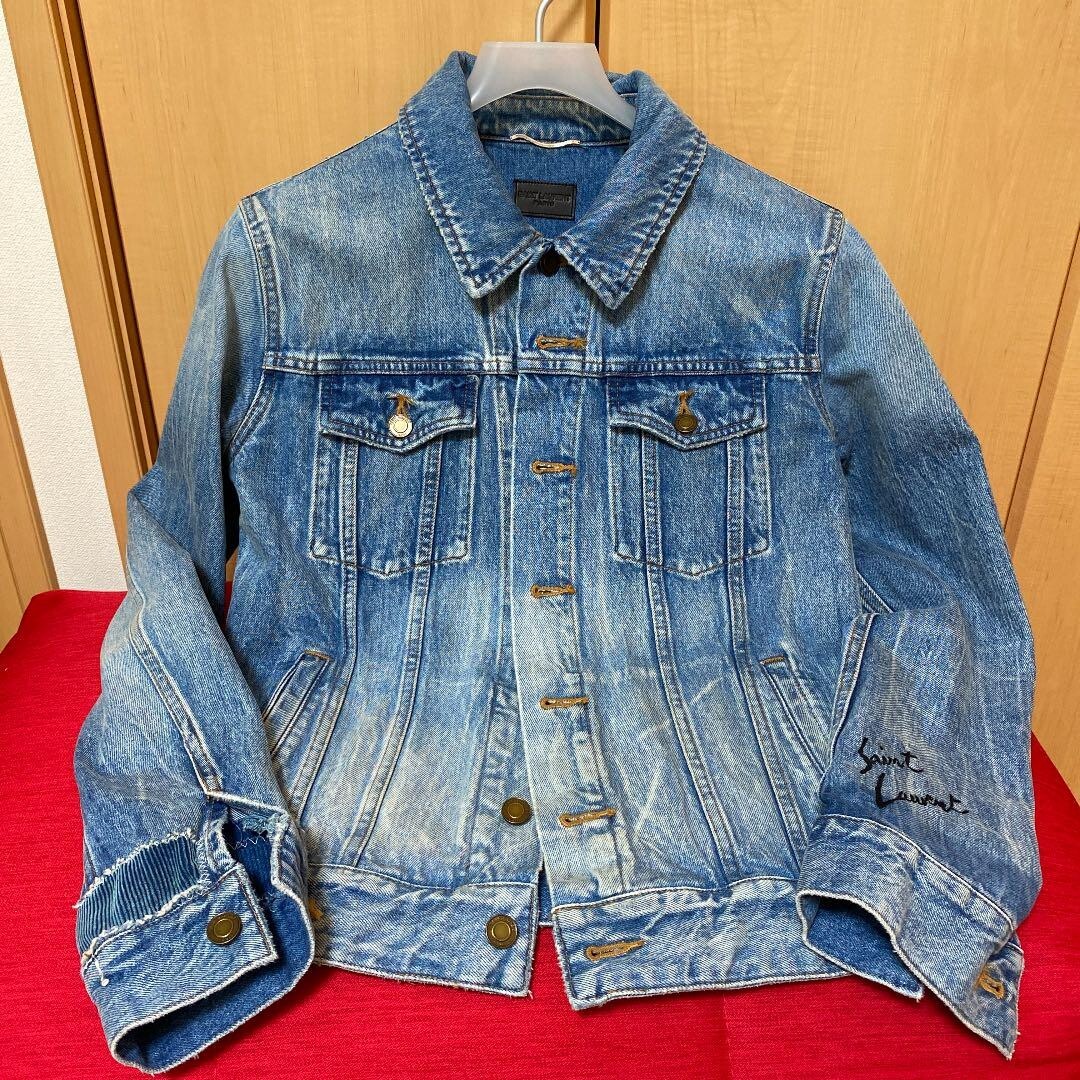 Saint Laurent capospalla giacca denim cotone taglia XS uomo