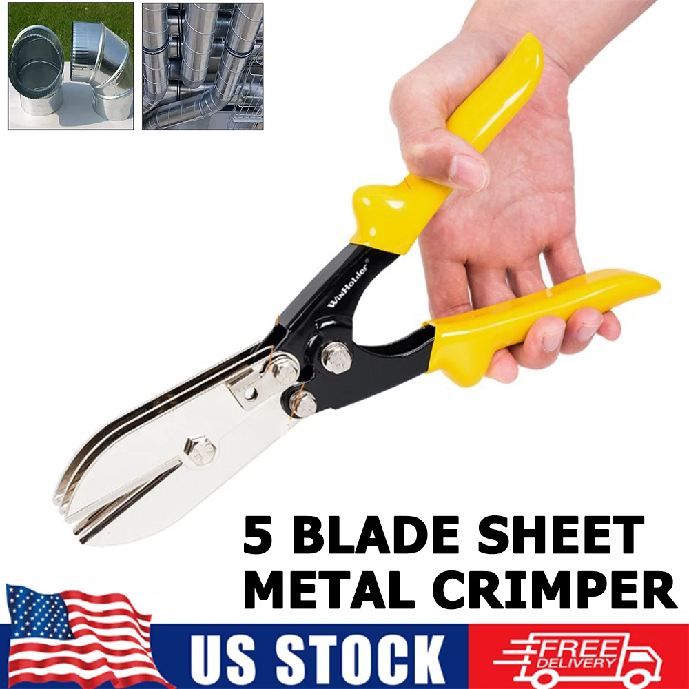Stove pipe outlet crimping tool