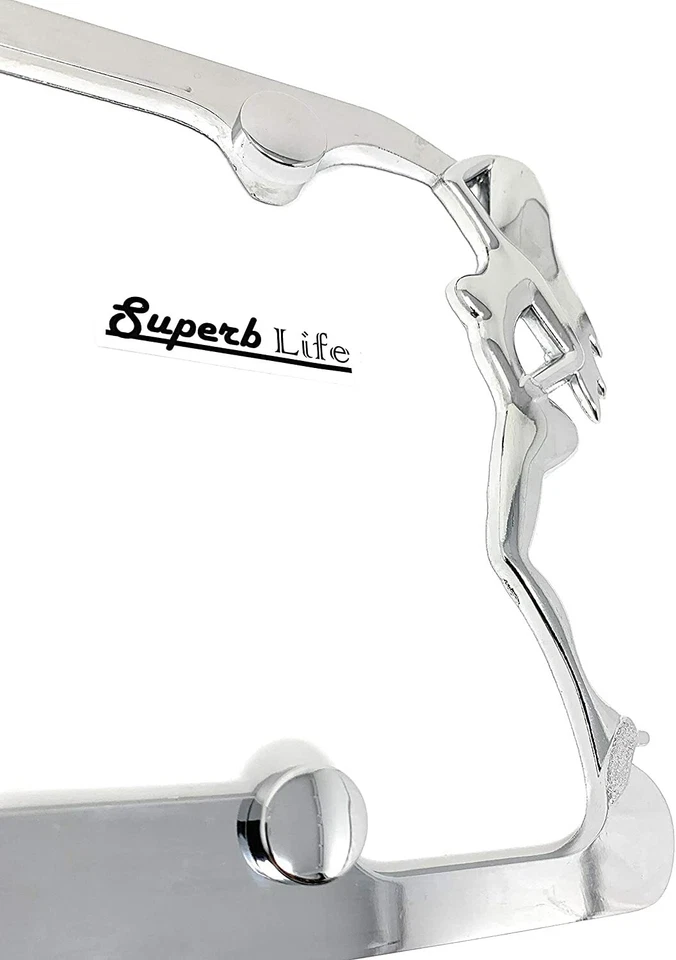 Superb LNF Exotic Sexy Dancers Girl License Plate Frame, Chrome/Clear with Cap Foto 4 de 4
