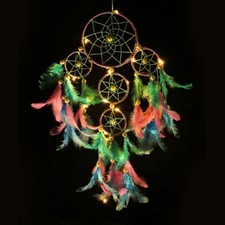 Wall Decoration Home Decor  Pink & Blue Dream Catcher With Light Size 40 CM