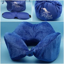 My Perfect Nights Travel Pillow W/ Bag And Sleep Mask NEW