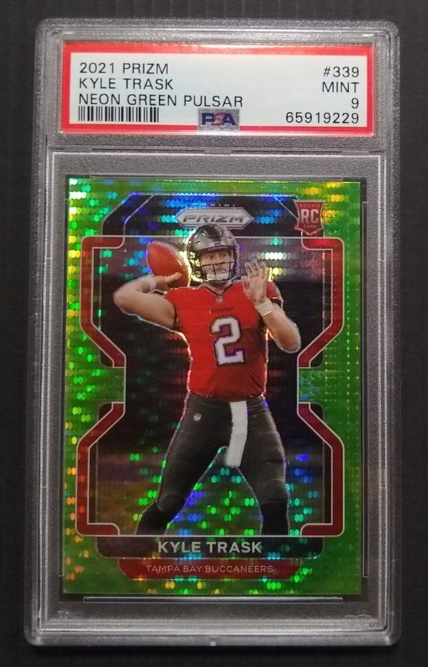 Kyle Trask Panini Prizm #339 Neon Green Pulsar