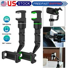 Universal 360 Rotation Adjustable Mobile Phone Holder Car Rearview Mirror Mount