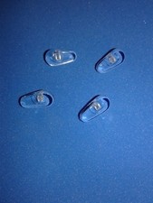 2 Pairs Soft Silicone Eyeglass Nose Pads Screw In Piece