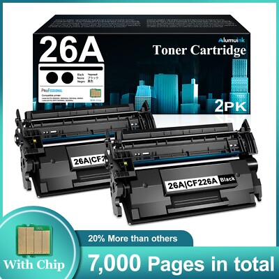 2PK 26A CF226A Black Toner Compatible for HP MFP M426fdw M426fdn with Chip