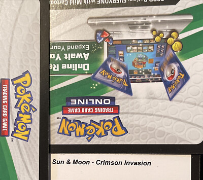 25X Sun and Moon Crimson Invasion Set PTCGO Code Pokemon Card (Messaged)