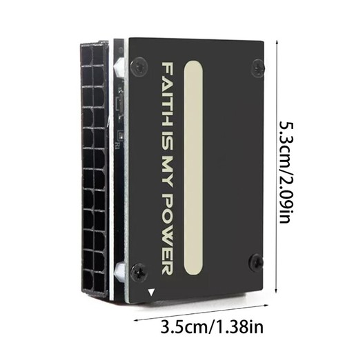 Adaptateur 24 broches 90 degrés 24 broches prises d'alimentation carte mère cartes mères connecteur d'alimentation - Photo 7/7