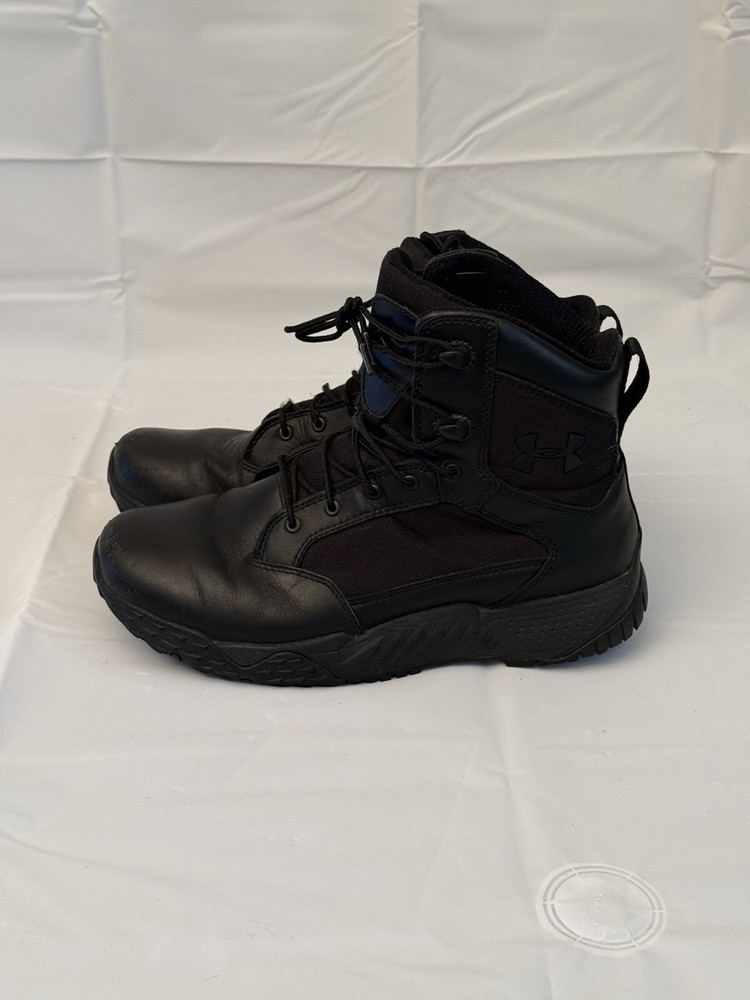 Under Armour Stellar Mens Size 9 Black Outdoor Working Leather Tactical Boots