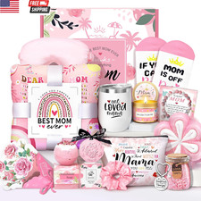 Mother'S Day Baskets Gifts for Mom - 16 Pcs Luxury Self-Care Gift Basket for Mot