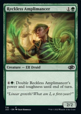 MTG Jumpstart 2022 C Reckless Amplimancer #716 PLAYSET 4x x4