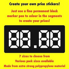 Snack Machine Price Labels / Stickers - Create Your Own Prices - 7 Sizes