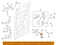 FORD OEM 09-23 E-Transit Lock Hardware-Handle, Inside Cover 9L3Z1631458AA