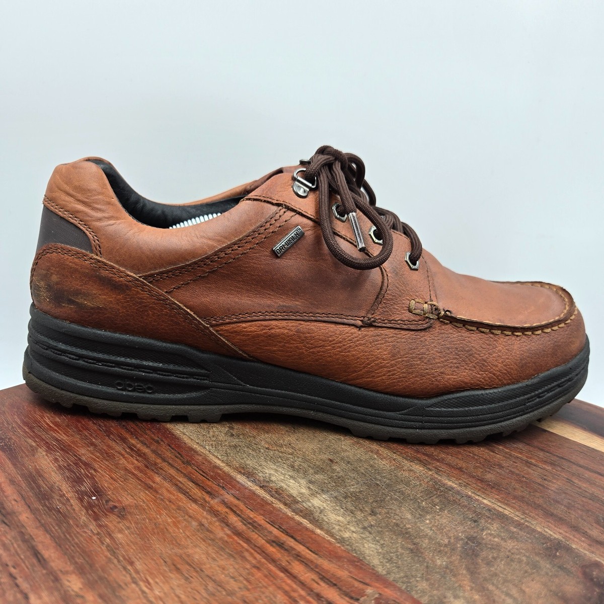 Abeo Rayburn Shoes Men's Brown Leather Waterproof Moc Toe