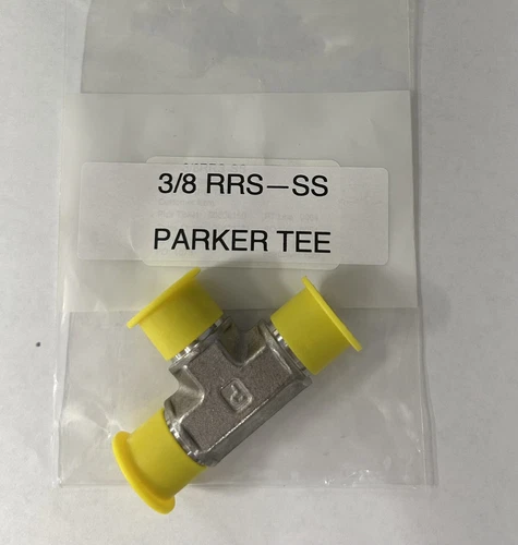 3/8 RRS-SS Parker Pipe & Port Male Pipe Tee NPTF RRS