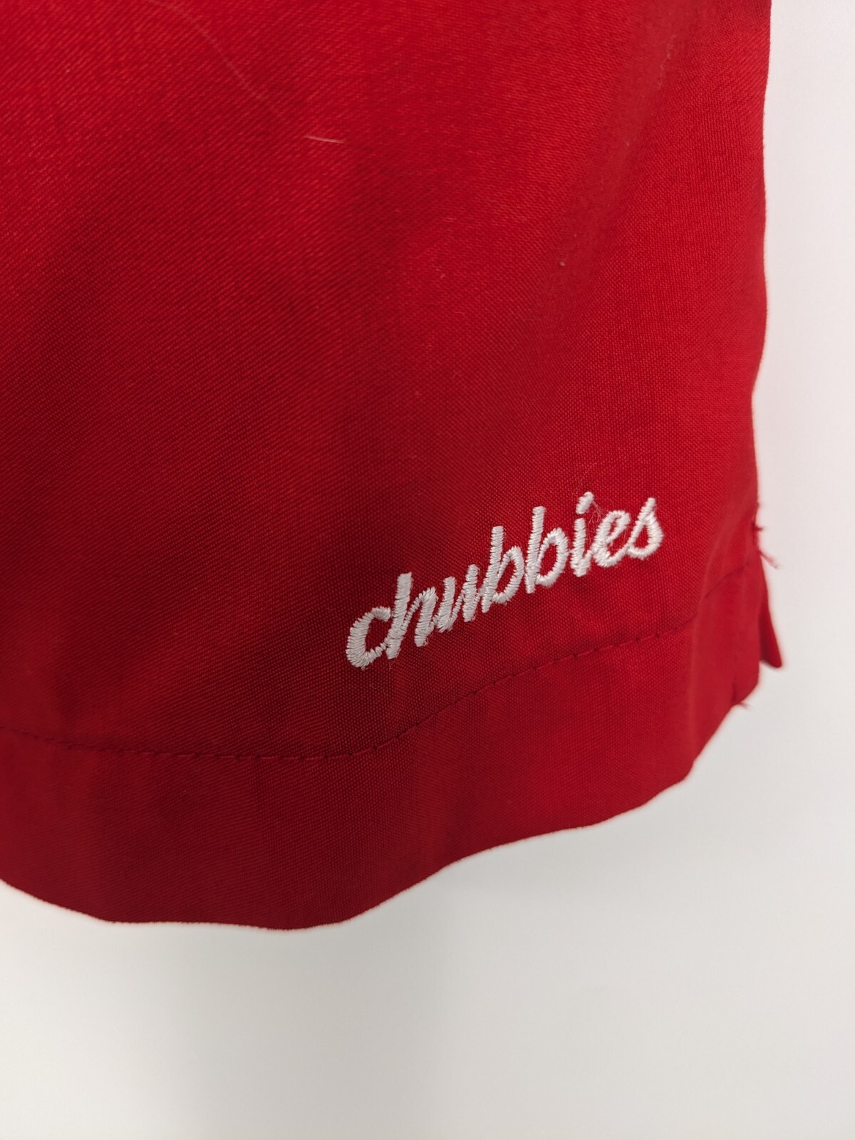 Chubbies Swim Trunks Mens Large Red Blue Elastic Waist Drawstring Pockets Shorts