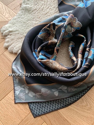 Sciarpa Sallys Boutique 14~18 Momme Twill Seta Stampa Fiori Animali