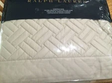 RALPH LAUREN Euro Pillow Sham Greenwich Vintage Silver MSRP $145.00