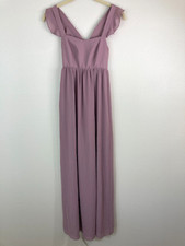 SHOW ME YOUR MUMU Dress XXS June Maxi Purple Chiffon Ruffle Bridesmaids Prom
