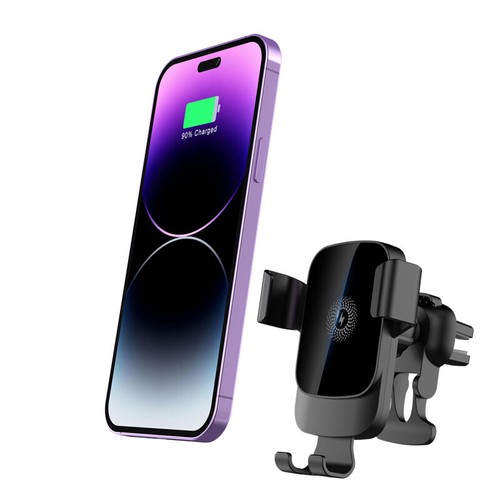 Wireless Car Phone Charger Holder Fast Charger Charging Mount Stand 15W - Photo 4 sur 12