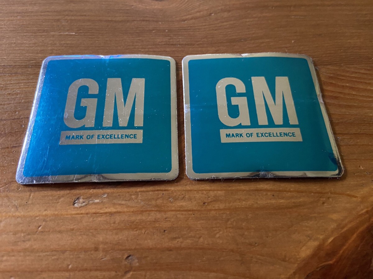 NOS OEM Gm Door Jamb Adhesive Decal Foil Sticker Turquoise Pair