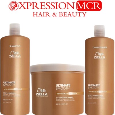 Wella Ultimate Smooth Shampoo - Conditioner - Maske UK-Verkäufer