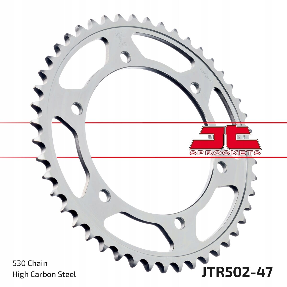 Pignon arrière JT 502 47 en acier trempé haute longévité pour chaîne 530