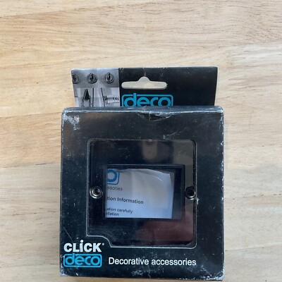 Click Deco Black Nickel 3 Gang Schalterplatte