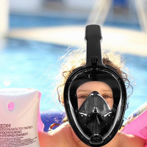 Kids Adults Snorkel Face Mask Swimming Scuba Set Full Anti-Fog Diving For Gopro - Picture 8 of 16