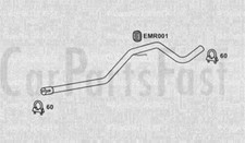 EXGM4017 Échappement Milieu Tuyau Saab 93 2.0 Essence / Bio Break 01/2006 à 03/