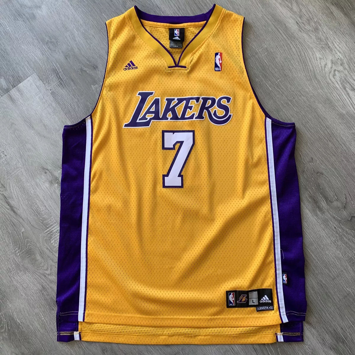Authentic Lamar Odom Large 44 Los Angeles Lakers Jersey adidas Swingman