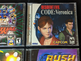 Dreamcast 6 Game Lot - Rayman Resident Rush Kombat Virtual Space - CIB + Reg
