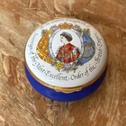 Vintage English Enamels Crummles Trinket Pill Box - Queen Elizabeth OBE 1983