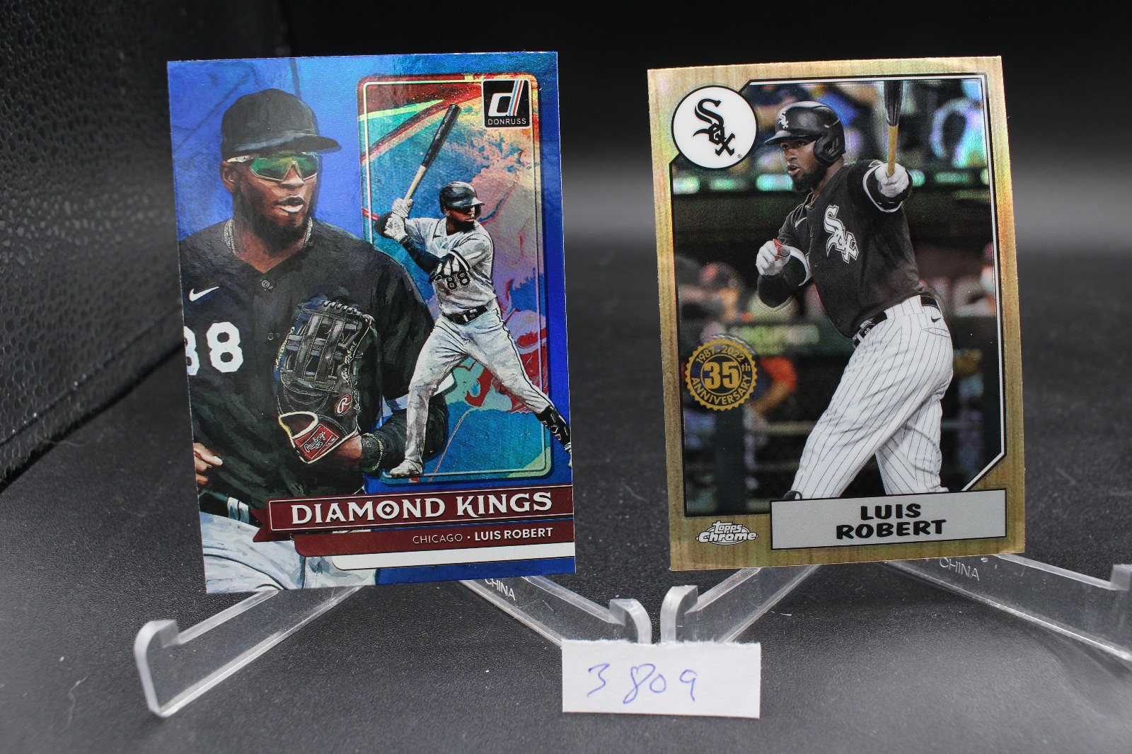 2022 Donruss Diamond Kings Luis Robert #6 Holo Blue & Topps Chrome #87BC-12